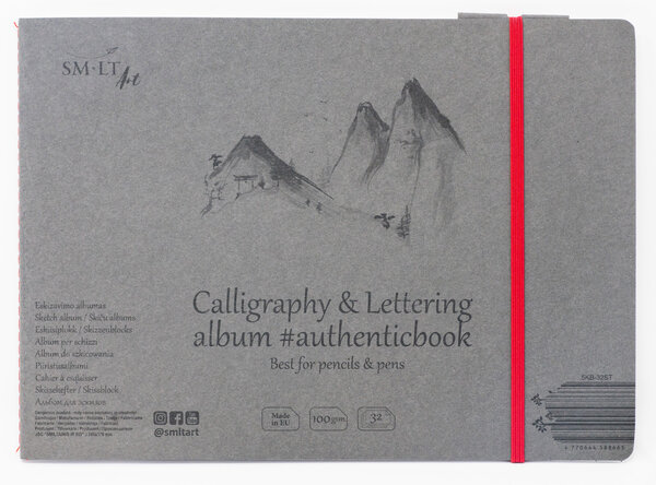 SM-LT Carnet- Calligraphie et Lettering- 24 5x17 6cm -32 feuilles-100g