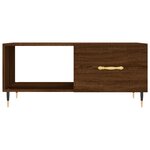 vidaXL Table basse chêne marron 90x50x40 cm bois d'ingénierie