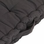 Vidaxl coussins de plancher de palette 4 pièces anthracite coton