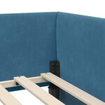 vidaXL Cadre de lit d'angle Autre avec tête de lit Bleu 100 x 200 cm