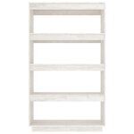 vidaXL Bibliothèque/Séparateur de pièce Blanc 80x35x135 cm Pin massif