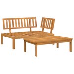 vidaXL Ensemble de Canapés Uni 2 Pièces Anthracite Bois d'Acacia Massif