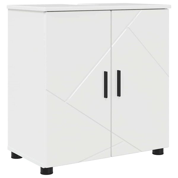 vidaXL Cabinet de salle de bain Blanc brillant 61 x 35 x 64 cm