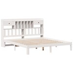 vidaXL Lit bibliothèque sans matelas blanc 180x200 cm bois pin massif