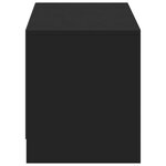 vidaXL Meuble TV avec LED 140 x 34 x 40 cm Noir Bois d’ingénierie