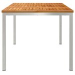 vidaXL Table à manger d'extérieur Marron Bois de teck solide