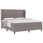 vidaXL Lit à ressorts avec matelas Taupe 180 x 200 cm tissu