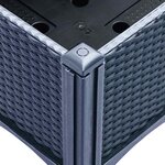 vidaXL Jardinière avec treillis bleu gris 160x40x142 cm PP