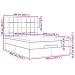 VidaXL Cadre de lit ottoman avec matelas noir 140x200 cm velours