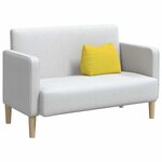 vidaXL Coussin de Dos Jaune clair 45 x 20 x 35 cm tissu