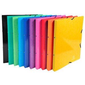 Classeur À Élastiques 4 Anneaux 15mm Iderama - A4 - Couleurs Assorties - X 20 - Exacompta