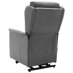 vidaXL Fauteuil Gris clair Tissu