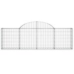 vidaXL Panier de gabions arqué 200x30x60/80 cm Fer galvanisé