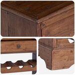 vidaXL Étagère à vin Bois de Mahogany Massif