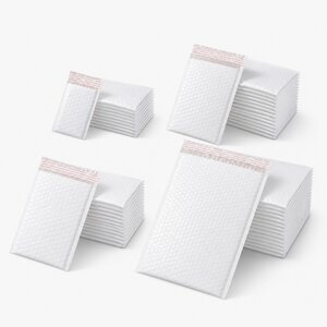 Lot 100 enveloppes bulles blanches – 4 tailles (4 × 25)