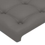 vidaXL Tête de lit avec oreilles Gris 147x16x118/128 cm Similicuir