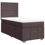 vidaXL Sommier à lattes de lit avec matelas Marron foncé 90x200 cm