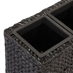 vidaXL Lit surélevé avec 4 pots Jacinthe d'eau Noir
