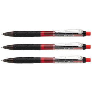 Porte-mines Q-Erase  0 5 mm  noir/rouge x 3 PENTEL
