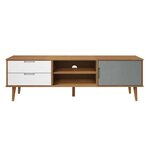 vidaXL Meuble TV MOLDE Marron 158x40x49 cm Bois de pin massif