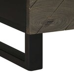 vidaXL Tables de chevet 2 Pièces noir 40x33x46 cm bois de manguier solide