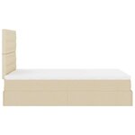 vidaXL Cadre de lit ottoman avec matelas crème 120x200cm tissu
