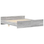 vidaXL Cadre de lit sans matelas sonoma gris 200x200 cm