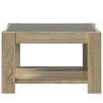 vidaXL Table basse avec LED chêne sonoma 73x53x45 cm bois d'ingénierie
