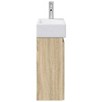 vidaXL Meuble de salle de bain avec robinet Chêne Sonoma