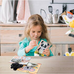 Jeu créatif - Cartes à décorer avec de la laine - 5 modèles animaux - Dès 3 ans - Activité manuelle