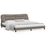 vidaXL Cadre de lit sans matelas taupe 200x200 cm tissu