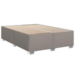 vidaXL Sommier à lattes de lit avec matelas Taupe 140x200 cm Tissu