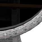 vidaXL Ensemble de bistro de jardin 3 Pièces Résine tressée Gris