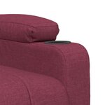 vidaXL Fauteuil inclinable électrique Rouge bordeaux Tissu