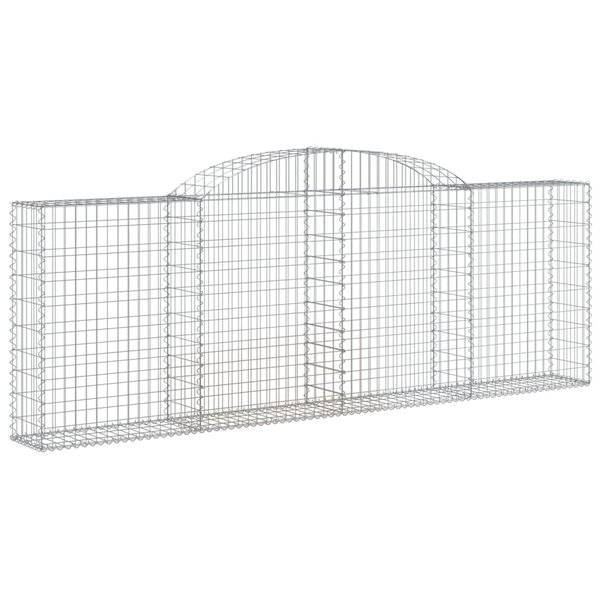 vidaXL Panier de gabions arqué 300x30x100/120 cm Fer galvanisé