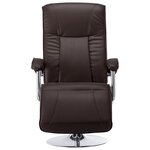 vidaXL Fauteuil TV marron similicuir