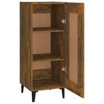 vidaXL Buffet Chêne fumé 34 5x34x90 cm Bois d'ingénierie