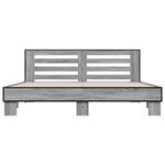 vidaXL Cadre de lit sans matelas sonoma gris 200x200 cm
