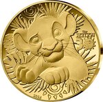 Pièce de monnaie en Or 5 Euro g 0.5 Millésime 2024 Roi Lion