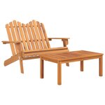 vidaXL Ensemble de salon de jardin Adirondack 4 Pièces bois acacia solide