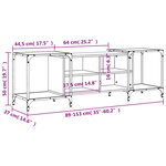 vidaXL Meuble TV chêne fumé 153x37x50 cm bois d'ingénierie