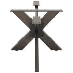 vidaXL Pied de table basse en forme d'araignée noir 98 x 58 x (42-43) cm en acier