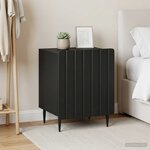 vidaXL Cabinet de chevet 2 pièces Noir 43 x 34 5 x 52 cm