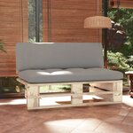 vidaXL Canapé central palette de jardin bois de pin imprégné