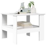 vidaXL Table basse Blanc 57 x 55 x 45 cm Bois d'ingénierie