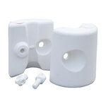 Lot de 4 poids de lestage cylindrique pour tonnelle barnum tente dim. Ø 22 / ø 24 x 25h cm polyéthylène blanc