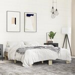 vidaXL Cadre de lit chêne sonoma 150x200 cm bois d'ingénierie et métal
