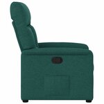 vidaXL Fauteuil inclinable Vert foncé Tissu