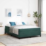 vidaXL Cadre de lit Vert foncé  vert et blanc 160 x 200 cm Velours