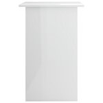 vidaXL Bureau Blanc brillant 90x50x74 cm Bois d'ingénierie